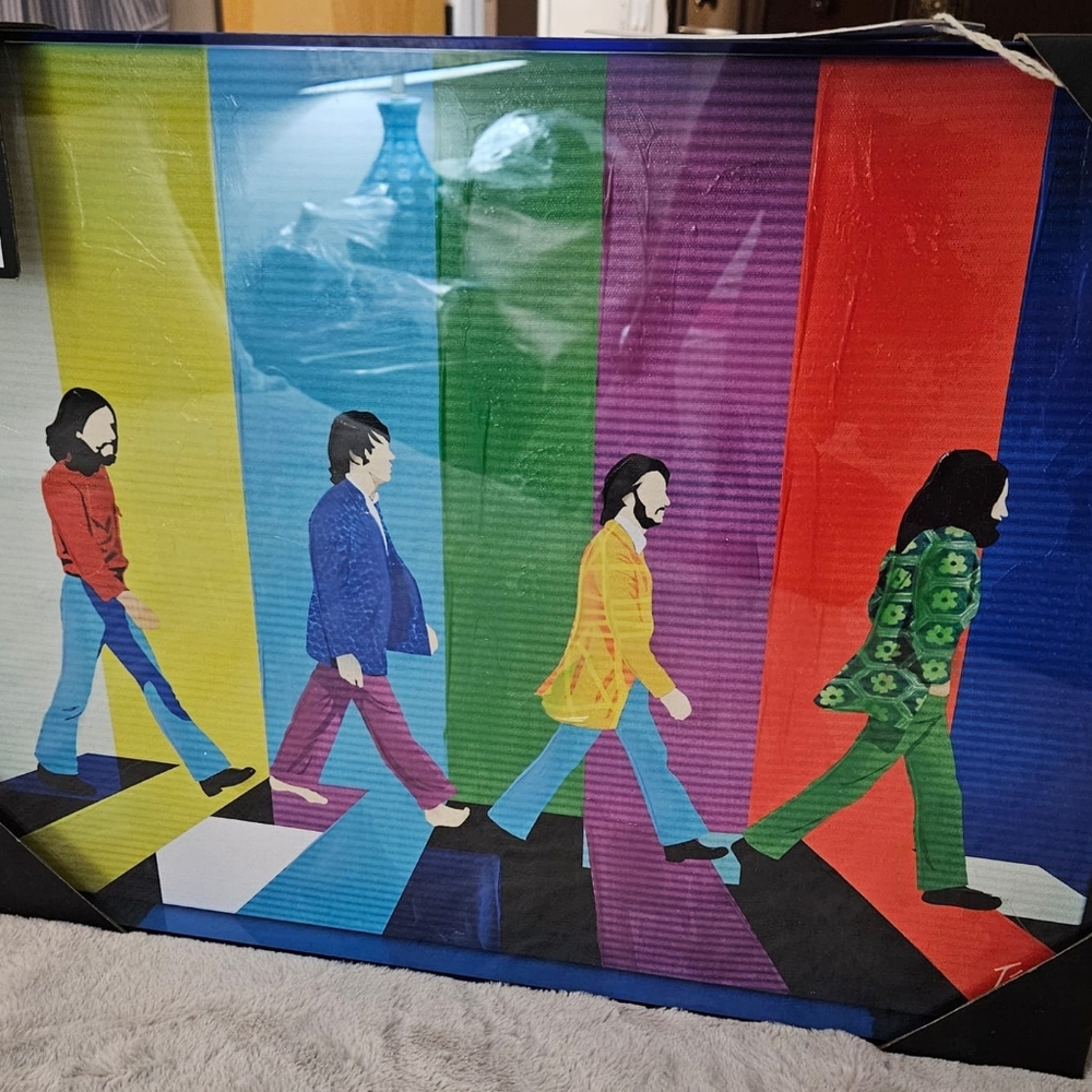 "The Beatles Crossing On Abbey Road Canvas Painting." - Picture 4 of 11